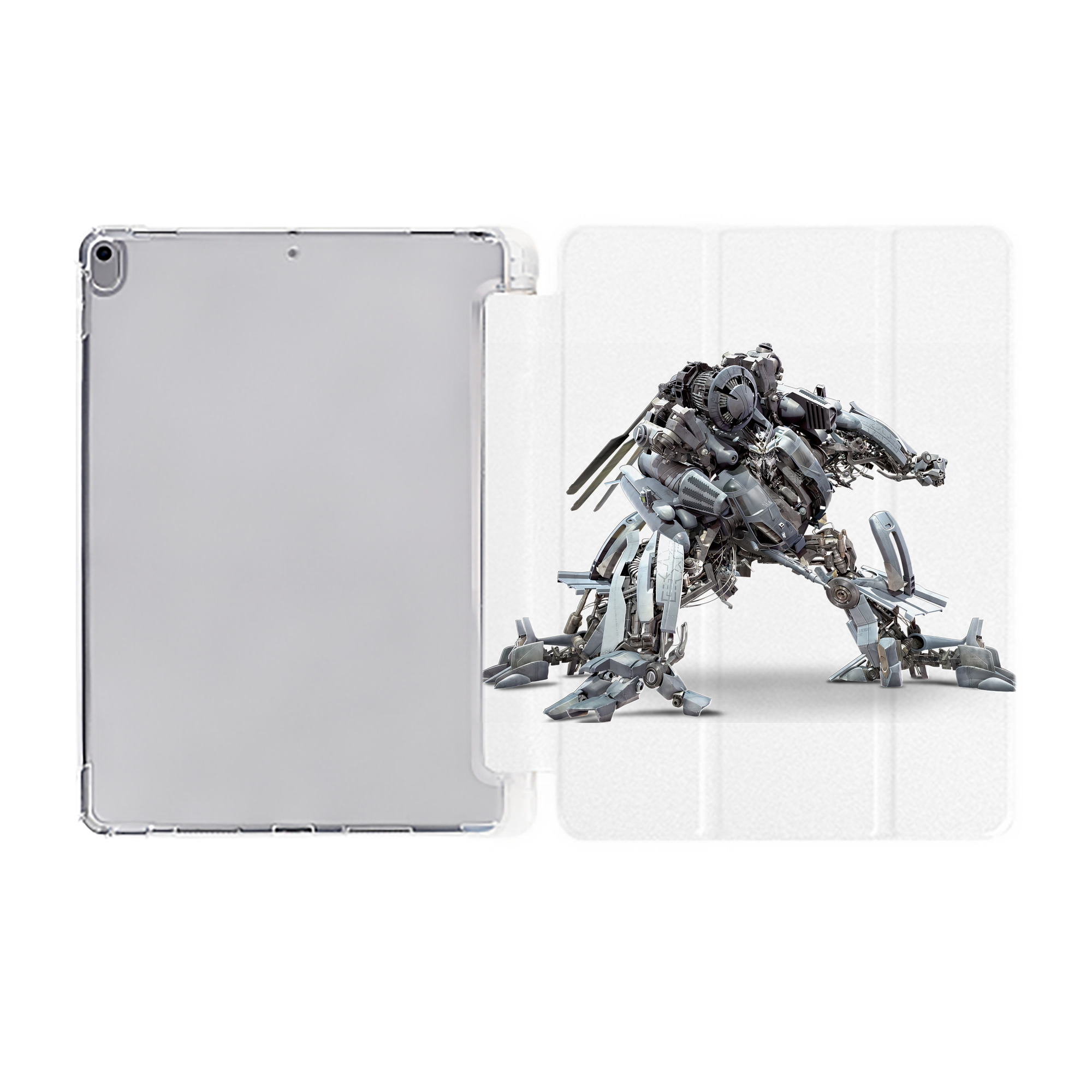 （画像用） Transformers トランスフォーマー IPad ケース ペン収納付き 三つ折りスタンド PUレザー×シリコン 対応機種9.5/10.5/10.9インチ